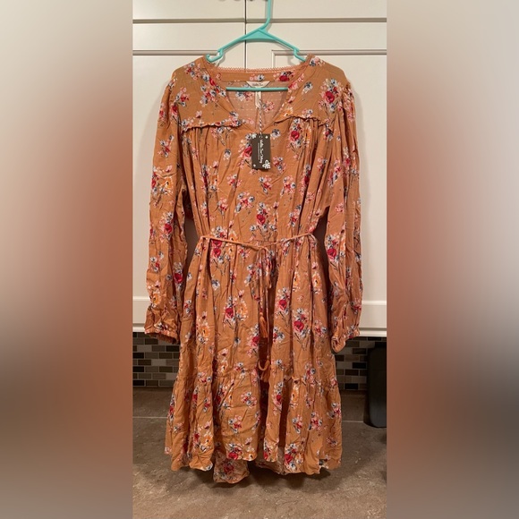 Matilda Jane Dresses & Skirts - NWT Matilda Jane Discovery Gardens Floral Long Sleeve Tiered Dress XL